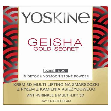 YOSKINE -  YOSKINE Geisha Gold Secret krem 3D multi-lifting na zmarszczki na dzień i na noc 50 ml